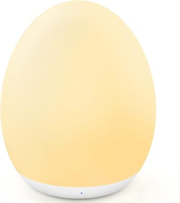 Night Light for Kids, 7 Colors Changing Egg Light for Nursery | Stepless Dimming, Soft Silicone Touch Night Lamp with 1 Hour Timer, Rechargeable Nursery Night for Breastfeeding