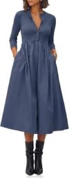 CICY BELL Long Sleeve Midi Dress