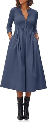 CICY BELL Long Sleeve Midi Dress