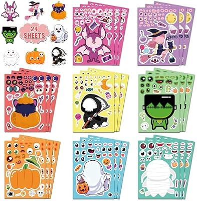 HSHFAMIIY Kids Halloween Stickers