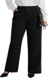 CHARMING ASHLEY Plus Size Wide Leg Dress Pants