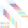 Sticky Index Tabs Book Page – 500Pcs 2 Inch Writable Colored Pages Markers, Repositionable File Tab Flags Labels Self Adhesive Reading Divider Sticker for Books, Binders, Notebook Files Folders,Pastel