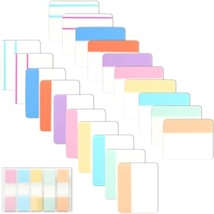 Sticky Index Tabs Book Page – 500Pcs 2 Inch Writable Colored Pages Markers, Repositionable File Tab Flags Labels Self Adhesive Reading Divider Sticker for Books, Binders, Notebook Files Folders,Pastel