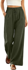 YESNO Women Wide Leg Cotton Pants