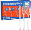 DEGRALIGHT 300 Count Extra Heavy Duty Plastic Silverware