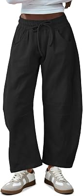 FISOEW Womens Barrel Leg Sweatpant