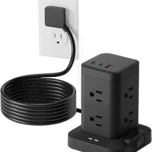 Power Strip Tower with Surge Protector 1800J Fast Charging Tower