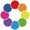 WSICSE 24 Pack Dry Erase Dots 11 Inch Circles Spots 8 Colorful Removable Whiteboard Stickers for Classroom Teachers Students Wall Table Desk & Floor Decals
