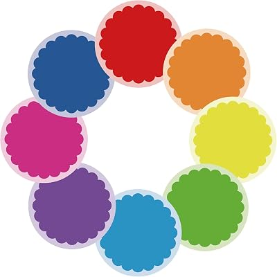 WSICSE 24 Pack Dry Erase Dots 11 Inch Circles Spots 8 Colorful Removable Whiteboard Stickers for Classroom Teachers Students Wall Table Desk & Floor Decals