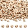 520Pcs/Bag Cube Wood Beads with Initial 26 Letters 10Mm Natural