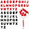 52 Pcs Acrylic Alphabet Bubble Letter Beads for Bracelets A-Z, 2 Sets Red Black Chunky Letter Beads Large Hole Bead for DIY Bracelets Keychains Jewelry Making