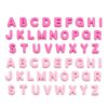 52PCS Chunky Letter Beads, Large Alphabet Beads, Chunky Letter Beads, Large Alphabet Beads for Paracord,Two Complete Sets, Pink and Light Pink