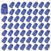 54PCS Cheerleading Pom Poms Metallic Foil Plastic Pom Poms with Baton Handle for Game Sports (Blue Silver)