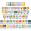 57 Pcs Alphabet for Classroom Wall ABC Alphabet Poster Letters Number line Colors Shapes Wall Chart Cards Bulletin Board Decorations for Back to School Classroom Decor(Bohemian)