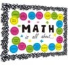 59 Pcs Math Classroom Bulletin Board Decoration Set Mathematics Symbol Cut Outs & 3D Black White Burlap Border Back to School Educational Wall Decor for Elementary Middle School Teacher Supplies