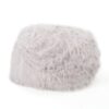 5 Foot Rounded Faux Fur Bean Bag in Lavender with 52 x 52 x 42