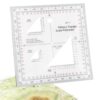 5 Inch Square Military Map Protractor, UTM MGRS Coordinate Scale