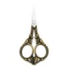 5 Inch Vintage European Style Scissors Stainless Steel for Cross Stitch Cutting Embroidery Sewing Handcraft Craft Art Work DIY Tool (Bronze 4.5 Inch)