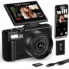 5K Digital Camera, 75MP Vlogging Camera for YouTube, Onyx Black