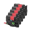 5 Pack Compatible with P-Touch TZe-441 TZe441 18mm 0.7 Red Label Tape