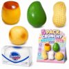5 Pack Crunchy Squishy Toys, Food-Inspired Squeeze Stress Balls with Pudding, Avocado, Peanut, Soap & Potato Designs, Soft Moldable ASMR Fidget Set for Desk, Work & Travel
