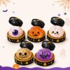 5 Pack Halloween Spooky Glitter Dumpling Squishie-s Toys, Cute Halloween Decor Ghost Bao Bun Squishes for Anxiety Relief, Dumplings Stress Balls for Adults Fidget Toy with Steamer