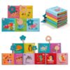 5 Pack Soft Cloth Crinkle Books for Babies 0-3 Bath Toys