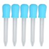 5pcs 5ml Silicone Liquid Dropper for Schools Laboratories (Blue)