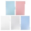 5pcs Binder Index Dividers PP Tab Pages 5.5x8.5 Inch 5 Color