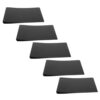 5pcs Black Iron PP Tax Invoice Holder Multiple Compartments