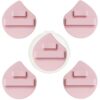 5pcs Comma Shaped Face Foundation Puff Brush Double Ribbon Makeup Puff, Teardrop Oblique Cut Beauty Sponge, Powder Puff for Flawless Makeup Blender Puff For Natural And Easy Makeup Face & Eye Blending
