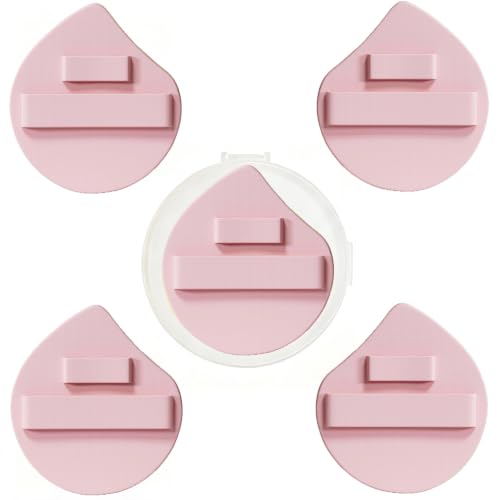 5pcs Comma Shaped Face Foundation Puff Brush Double Ribbon Makeup Puff, Teardrop Oblique Cut Beauty Sponge, Powder Puff for Flawless Makeup Blender Puff For Natural And Easy Makeup Face & Eye Blending
