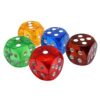 5pcs Crystal Board Game Dice, 25MM Transparent Dice