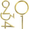 5pcs D Door Address Numbers, Self Adhesive Abs Golden House Number