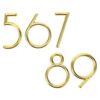 5pcs D House Number Sign, Self Adhesive Abs, Golden 6cm Door