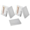 5pcs Mini Oil Painting Frames for Artists, White Wood