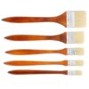 5pcs Oil Painting Brush Wooden Handle Portable Paint Brush for Art