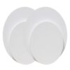 5 Pcs Oval Cotton Art Board for Hobbyists and Students, White