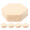 5pcs Pine Wood Hexagon Blocks for Painting and Engraving DIY Crafts