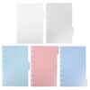 5pcs Plastic Binder Dividers 5.5x8.5 Inch 5 Color Pp Index Pages