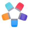 5pcs Self-Inking Teacher Grading Stamp with English Messages