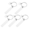 5pcs Stainless Steel Blank Keychain Tags for DIY Lettering Making