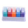 5pcs Teacher Grading Stamps Self Inking Rectangular Plastic Stampers