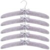5pcs Velour Hangers for Delicate Clothes, No Shoulder Bumps