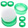 5pcs Wet Sponge for Counting Cash, Green Plastic and Finger Moistener