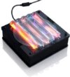 5 Plasma Tube Light, Plasma Tube Glass Glow Device with Helium Neon Argon Krypton Xenon Glass Tubes and Excitation Base, Gas Discharge Display for Desk Decor, Science Teaching and Collections