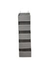 5‑Shelf Over‑the‑Door Closet Organizer, Fabric, with Hooks, Hanging Storage Bag, Gray, Wall Hanging Storage Organizer