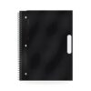 5 Subject Spiral Notebook Wide Ruled 160 Sheets, Black 8x10.5in