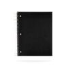 5 Subject Spiral Notebook Wide Ruled with 8 Pockets, Black