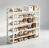 5 Tier Metal Shoe Rack, Large Capacity Shoe Storage Organizer